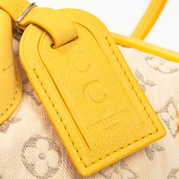 Louis Vuitton SS/12 Squat MM Denim Jaune Handbag - Picture 10 of 15